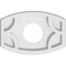 Ekena Millwork Kailey Architectural Grade PVC Ceiling Medallion, 10"W x 6 5/8"H x 3"ID x 5 1/4"C x 1"P, One-Piece CMP10X6KY-03000 - alternate 1